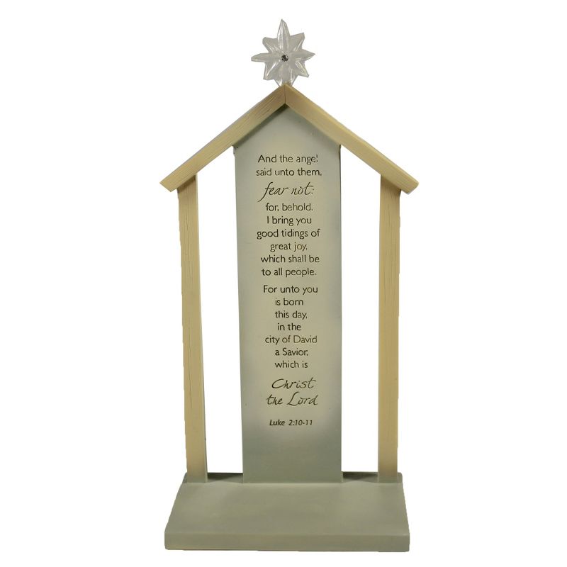 Foundations 8.5" Nativty With Creche Set Of 2 Holy Family Christmas  -  Decorative Figurines