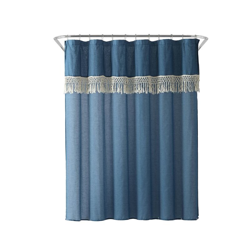 Lydia Shower Curtain Blue - Peach & Oak