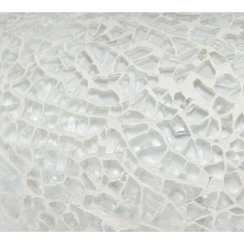 Mosaic Tiled Glass Genie Table Lamp with Fabric Shade White - Simple Designs