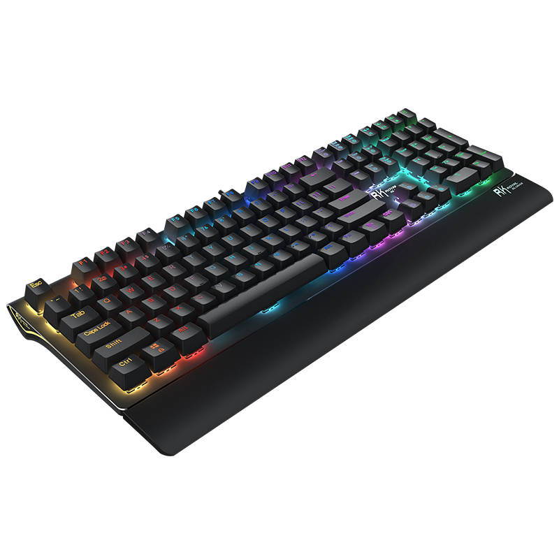 CUUWE RKS108 gaming mechanical keyboard, wired RGB color backlight (black switch), suitable for PC/Mac gamers