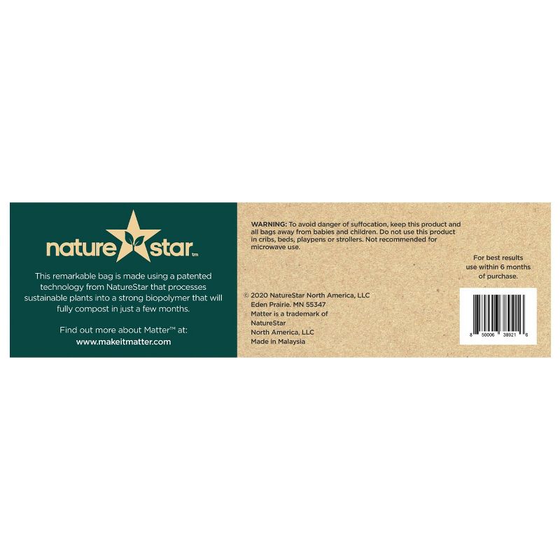 Matter 100% Compostable Universal Tall Kitchen Trash Bags - 13 Gallon/12ct