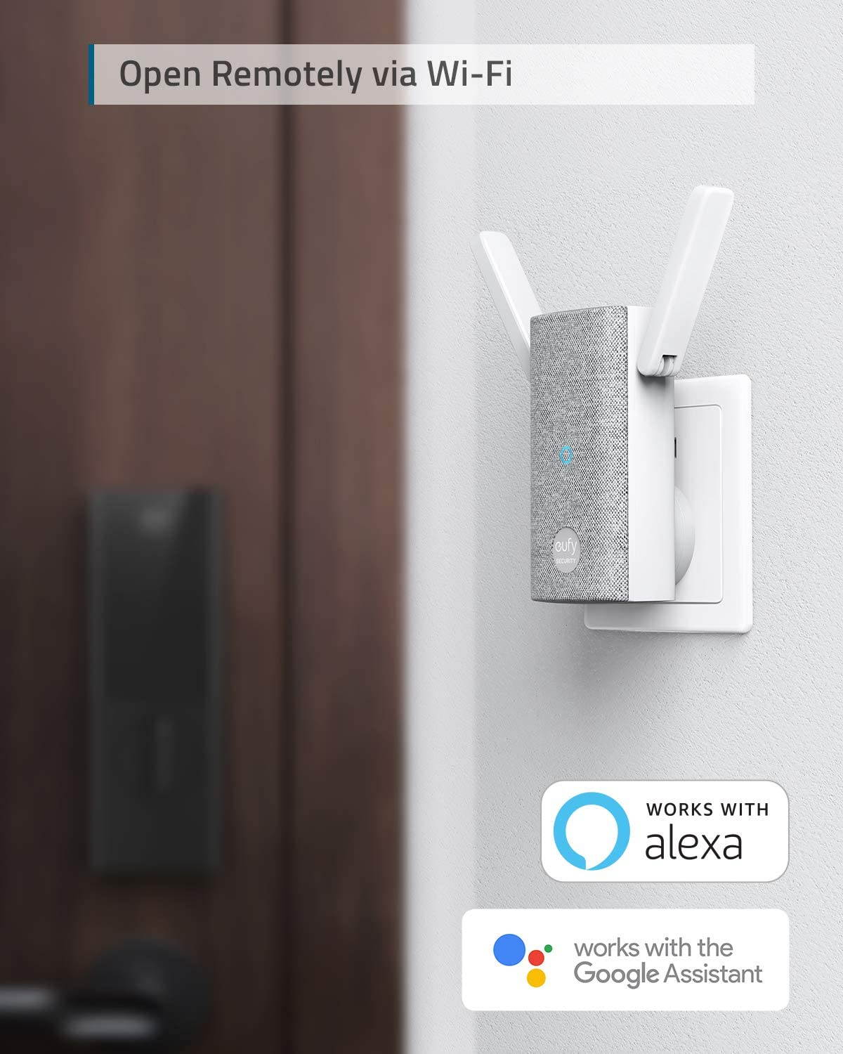 eufy Security Smart Lock Touch, Remotely Control with Wi-Fi Bridge, Fingerprint Keyless Entry Door Lock, Bluetooth Electronic Deadbolt, Touchscreen Keypad, BHMA Certified, IP65 Weatherproofing