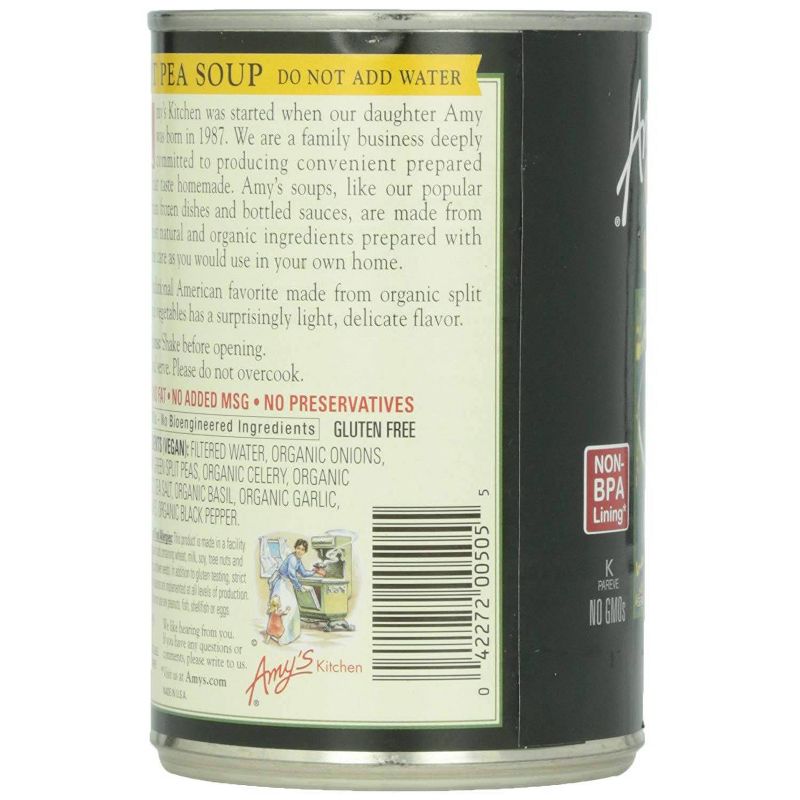 Amy's Organic Low Fat Split Pea Soup 14.1oz