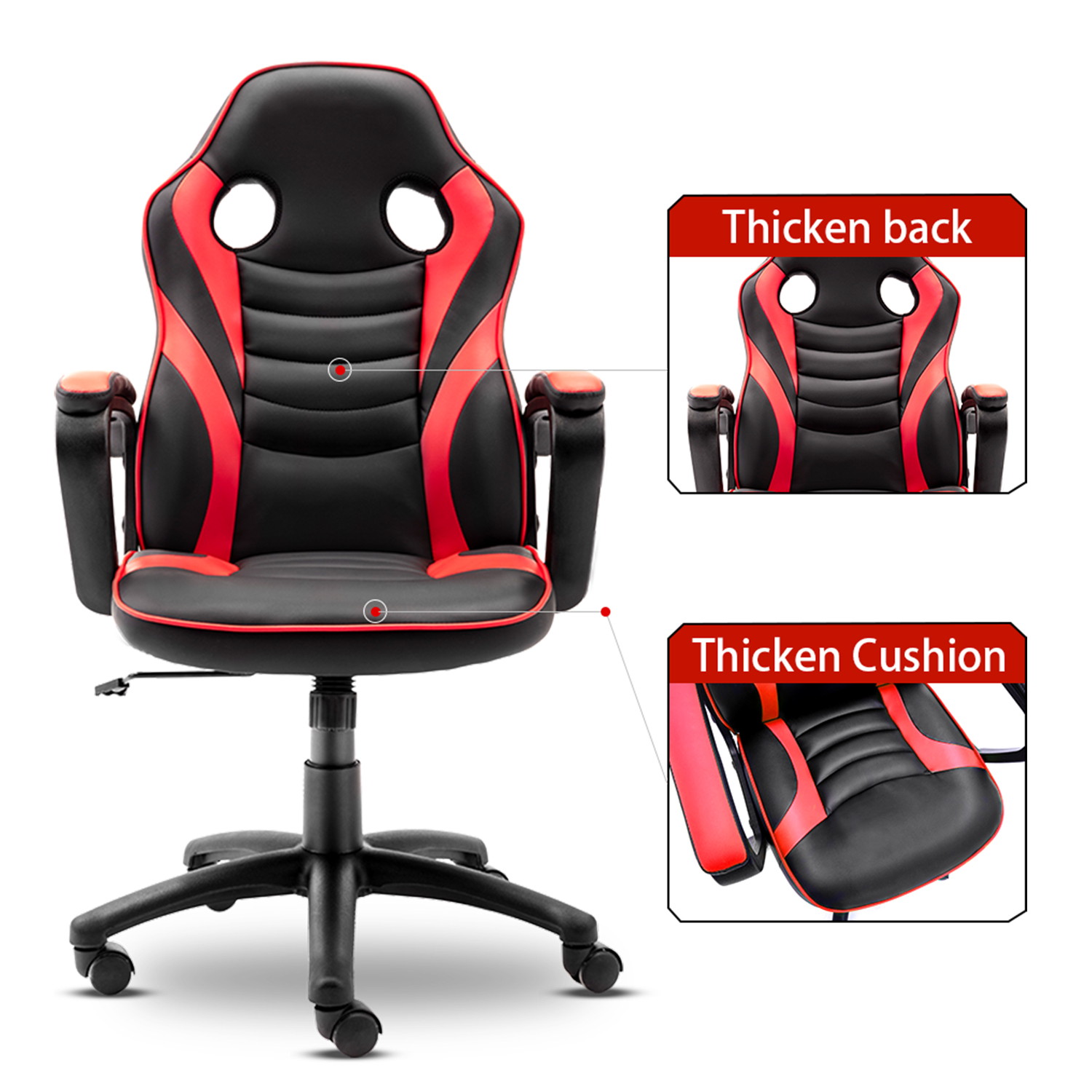 Gaming Chair Ergonomic Leather Recliner Racing Computer Chair High Back Adjustable Swivel Executive office Desk Chair E-Sport Video Game Chair with Lumbar Support