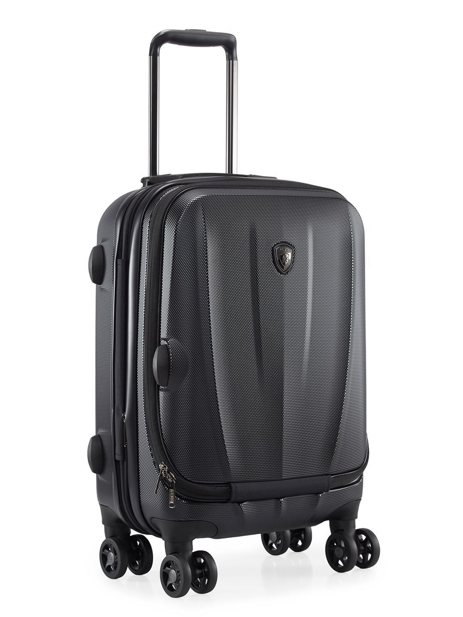HEYS Vantage Black Solid Hard Cabin Trolley Bag -21 cm