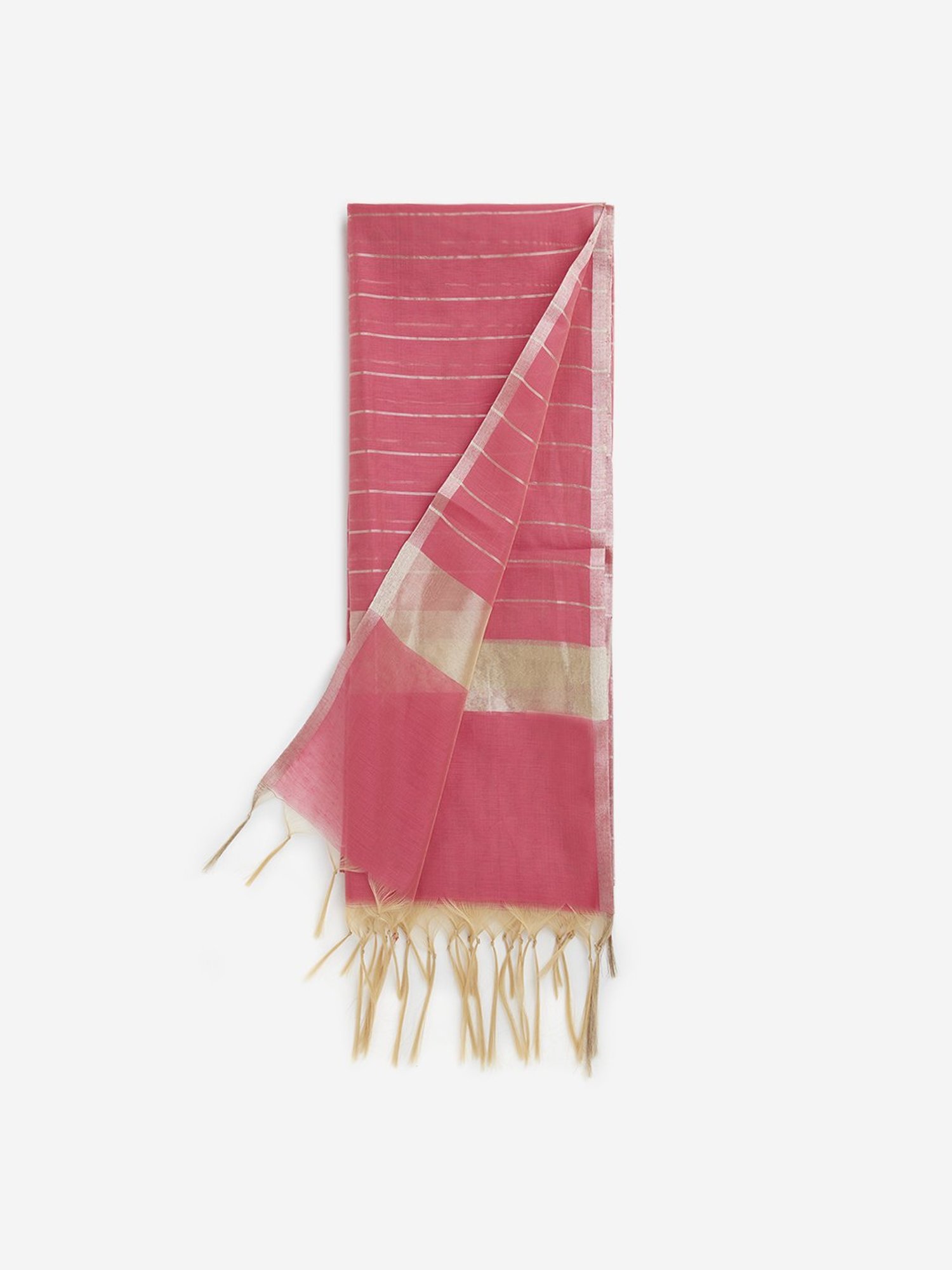 Utsa by Westside Pink Chanderi Dupatta