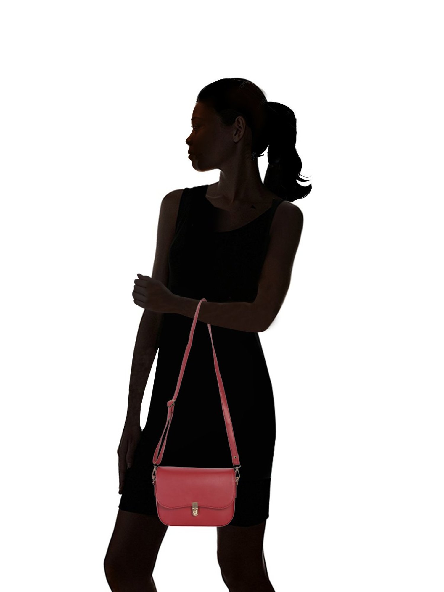 Bagsy Malone Maroon Solid Sling Bag