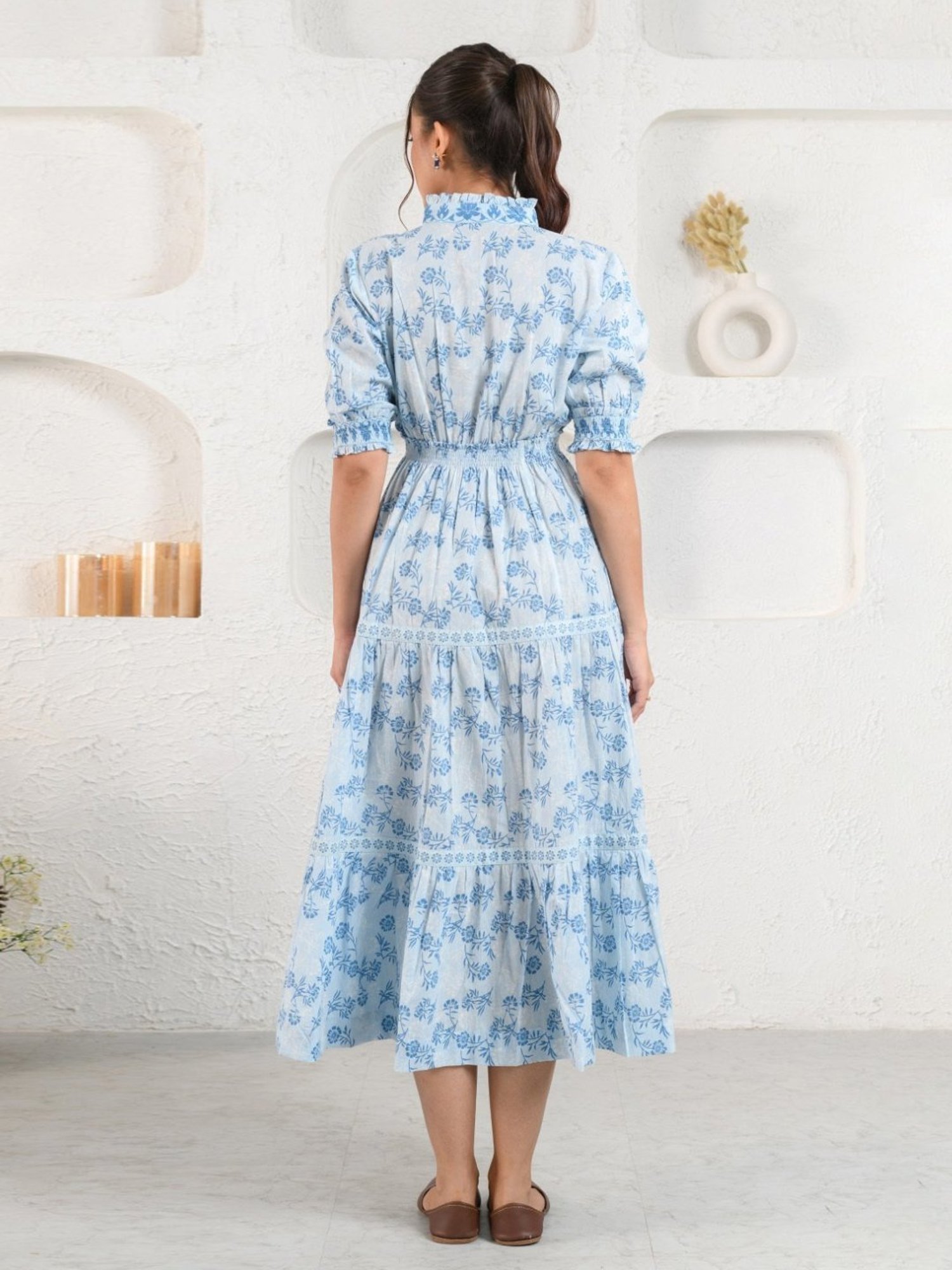 Prakriti Jaipur Blue Day Frill Dress