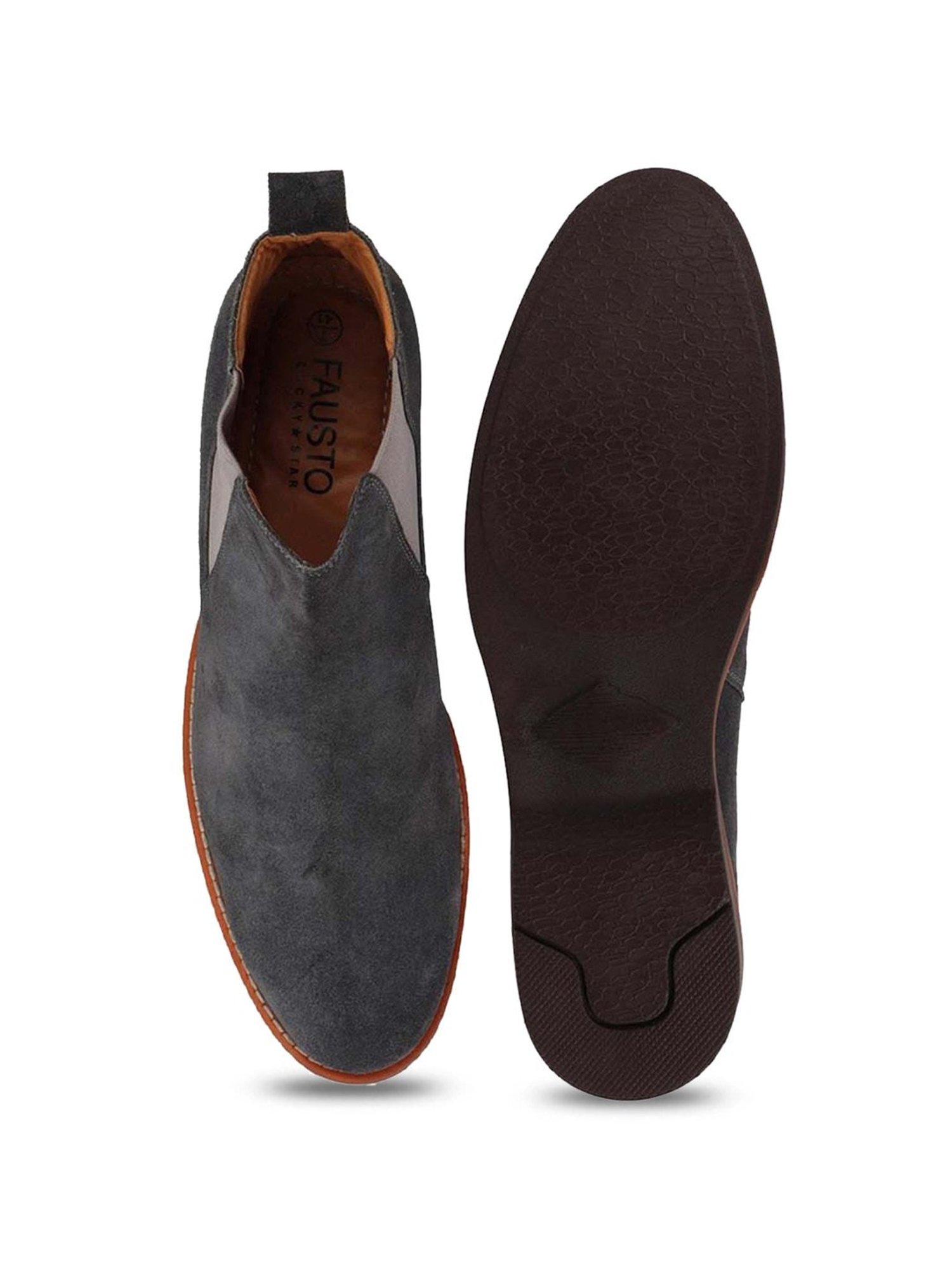 Fausto Men's Grey Chelsea Boots