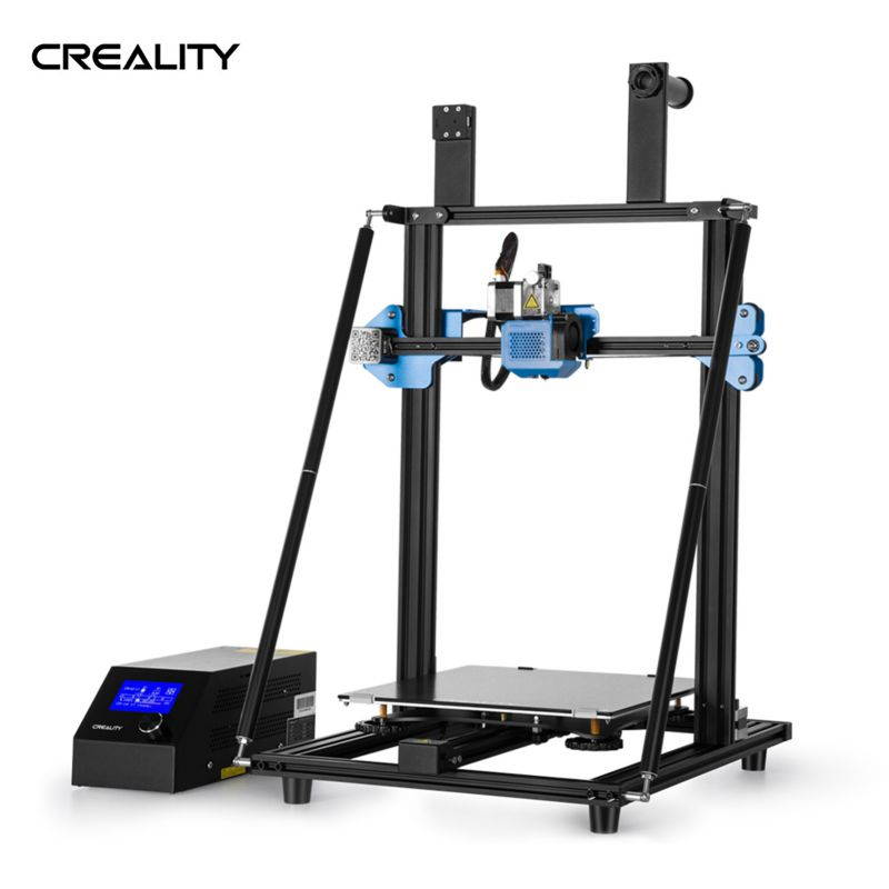 Original Creality 3D CR-10 V3 Upgrade High Precision 3D Printer DIY Kit TMC2208 Driver Large Printing Size 300*300*400mm with 8G SD Card PLA Sample Filament Support Resume Printing Filament Detection