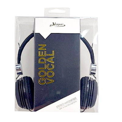 Golden Vocal Overhead Stereo Earpieces with Microphone HF-TX3ST-BK