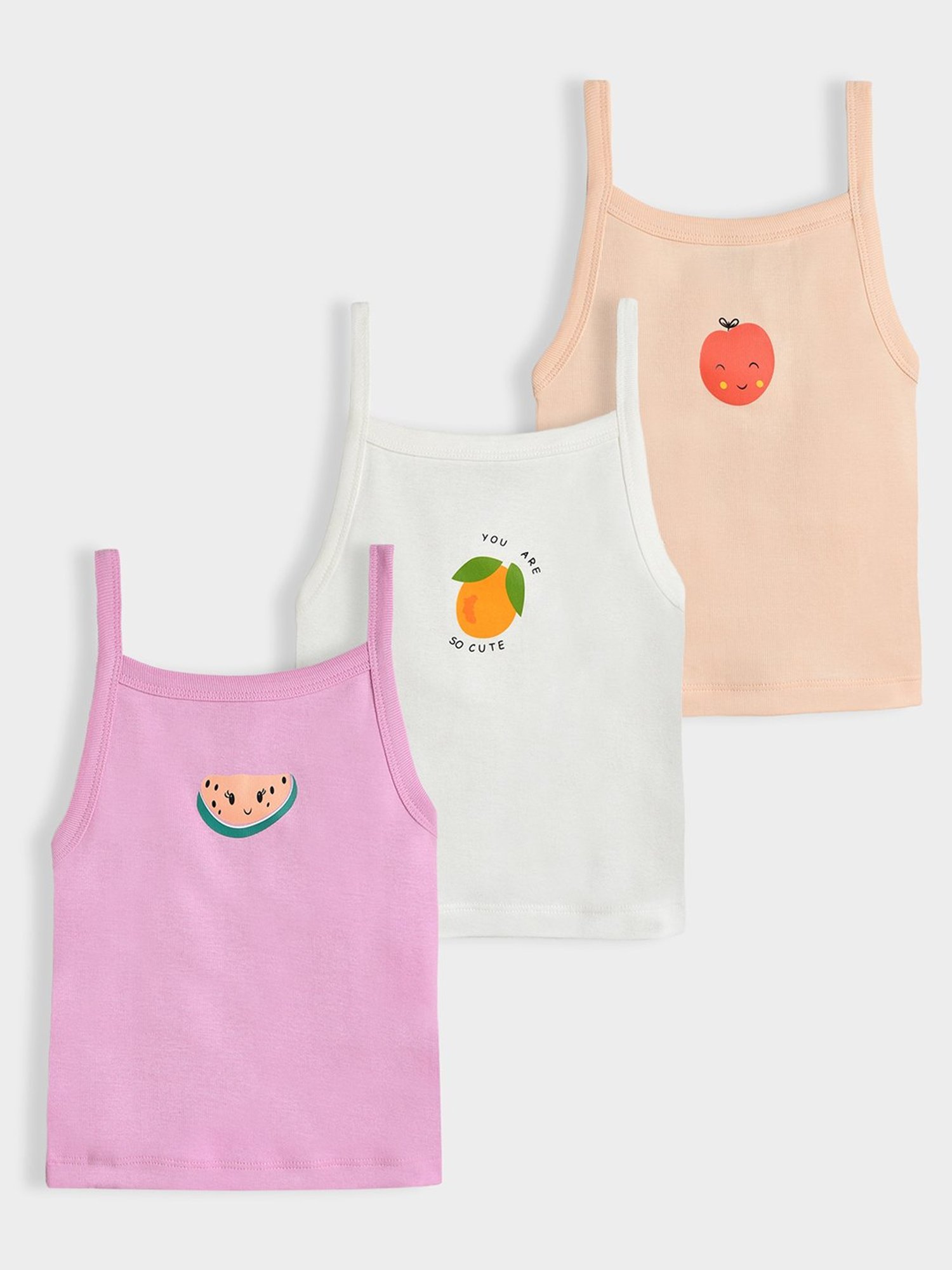 MiArcus Kids Multicolor Printed Camisole (Pack Of 3)