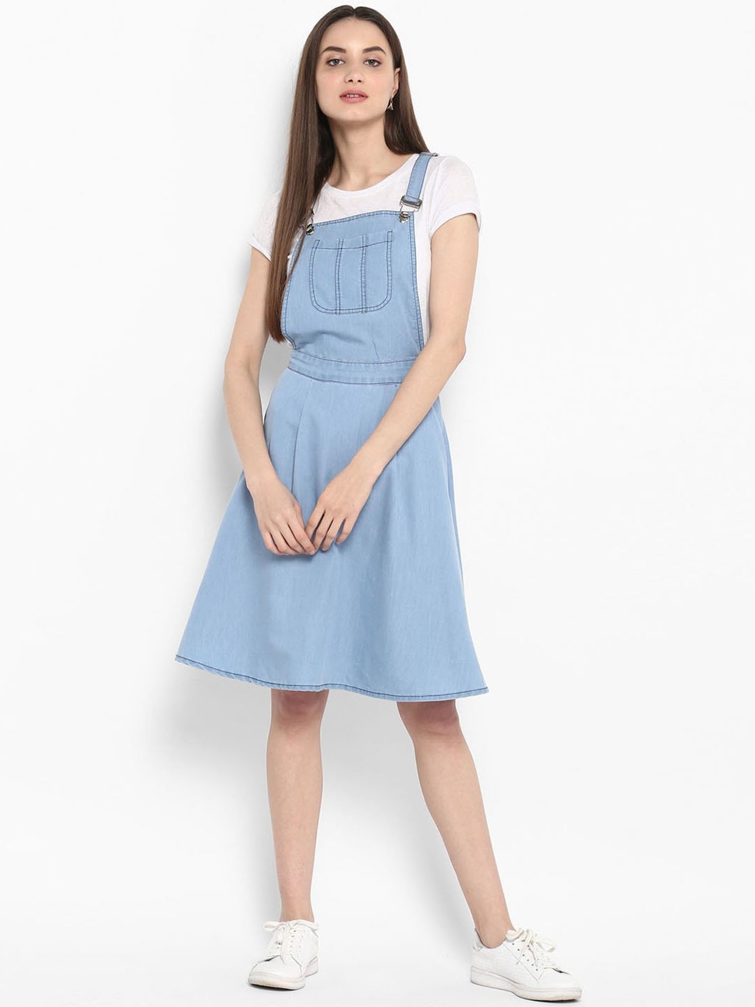 StyleStone Light Blue Regular Fit Shift Dress