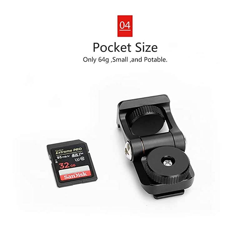 R007 Camera Monitor Mounting Bracket Adjustable Angle 14 Thread Ballhead DSLR Cold Shoe Adapter Attach External Microphone Light Flash Accessories Magic Arm Mini Holder Mount Portable