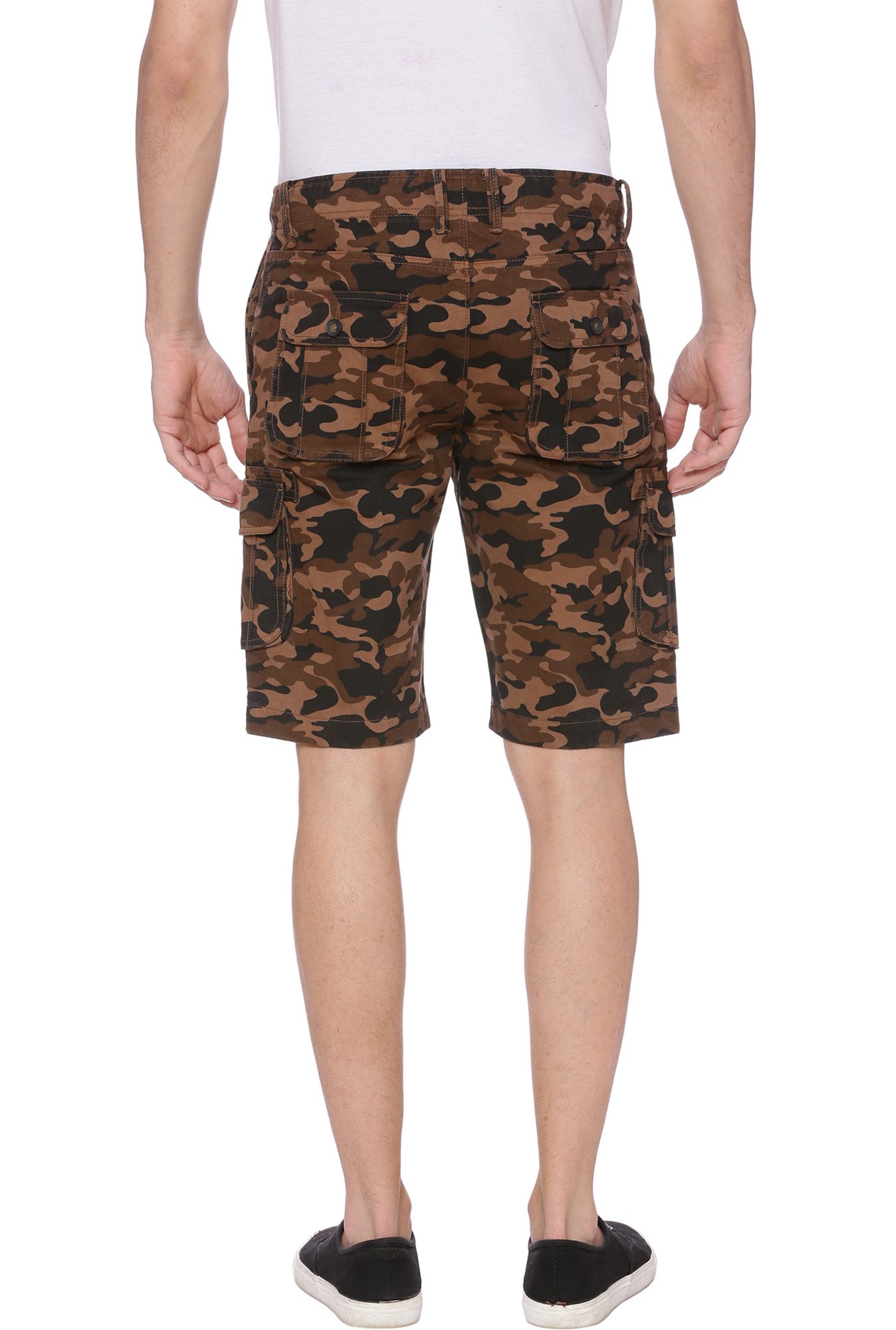 Basics Brown Comfort Fit Shorts