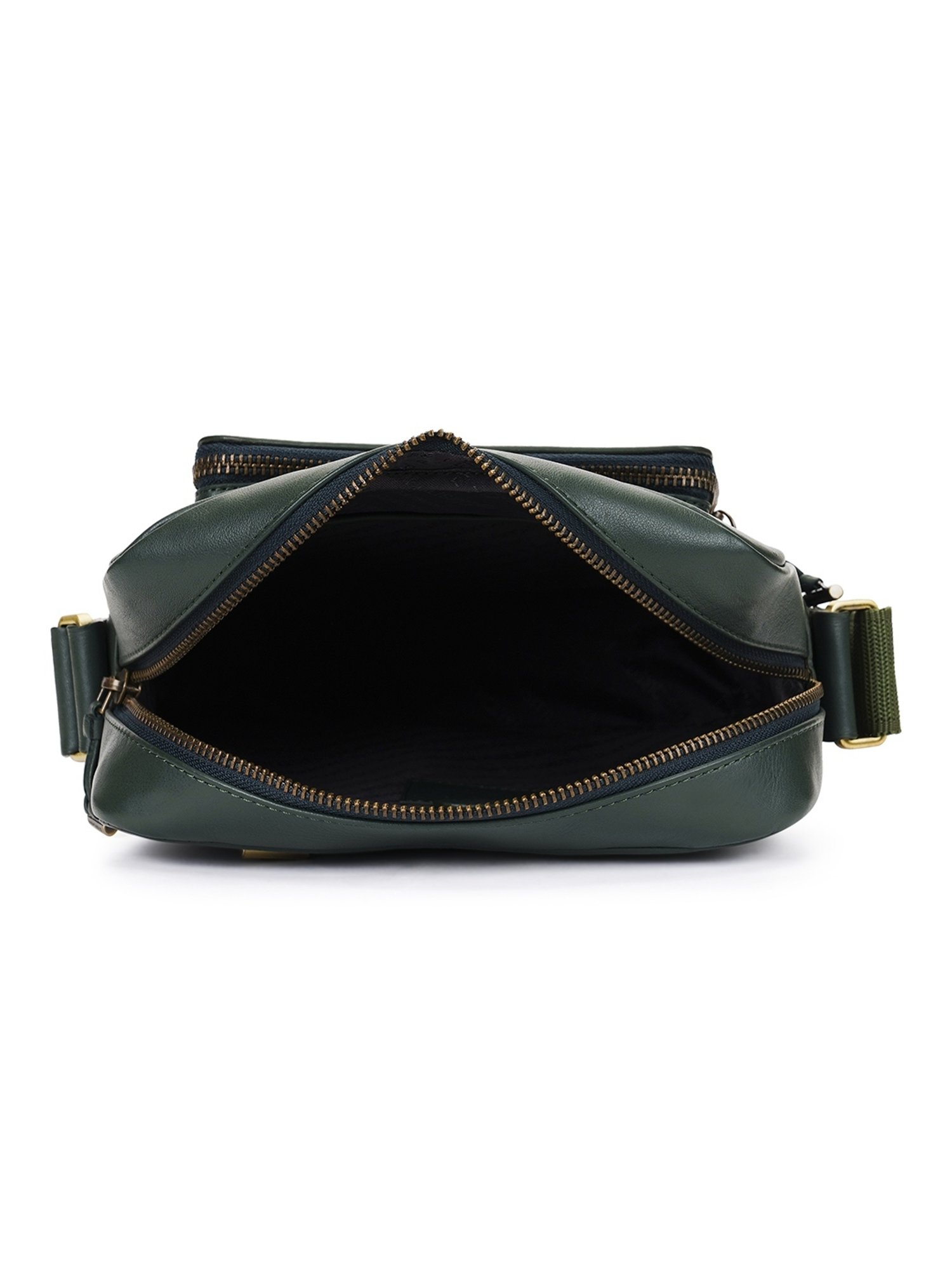 PERQUISITE MARK Green Solid Medium Cross Body Bag