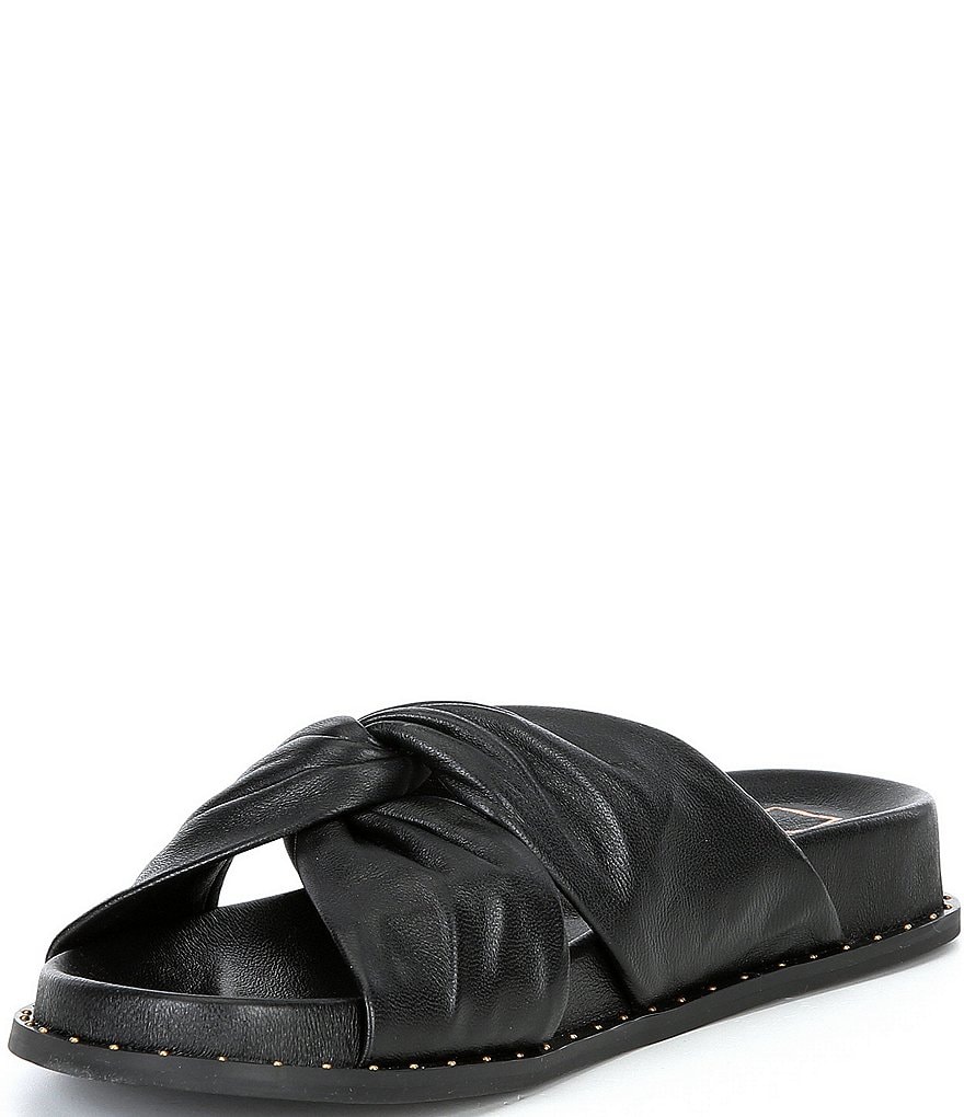 Deltan Naya Leather Twist Band Slides