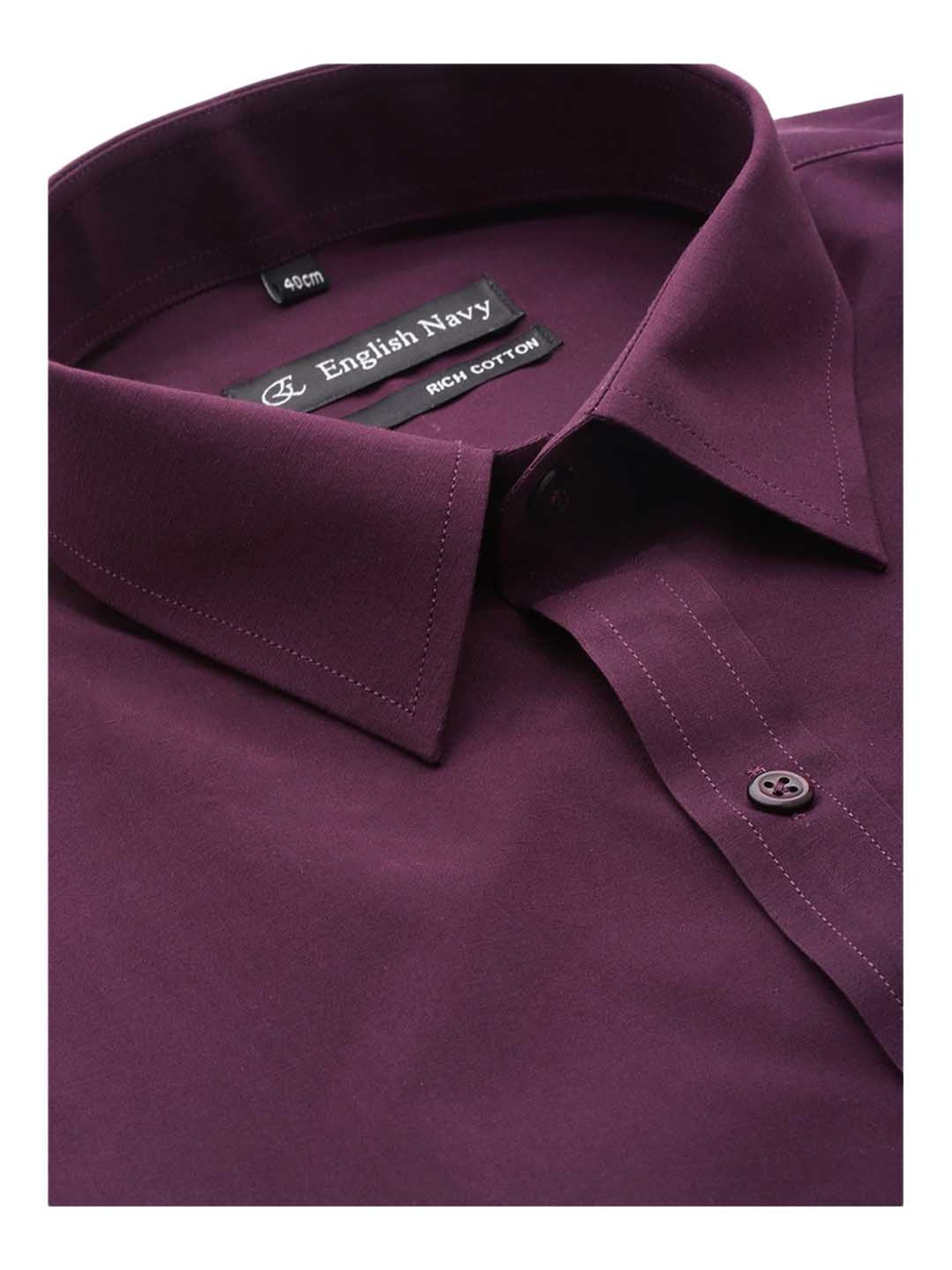 English Navy Wine Short Sleeves Shirt