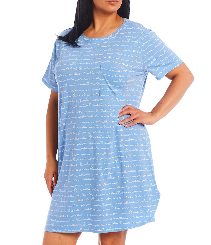 VAN WINKLE & CO. Plus Size Leopard Print Satin Maxi Chemise