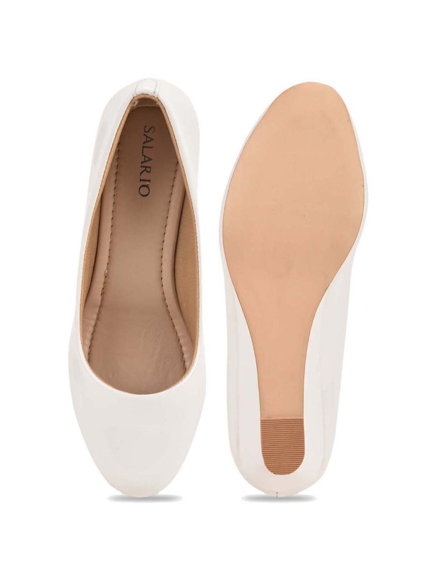Salario Women's White Wedge Pumps