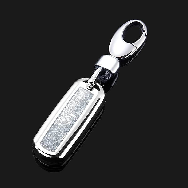 Chrome Silver TPU Car Key Fob Cover Case for Mazda 2 3 5 6 8 CX3 CX5 CX7 CX9 MX5 Smart Remote Key Protective Shell with Key Chain Silver