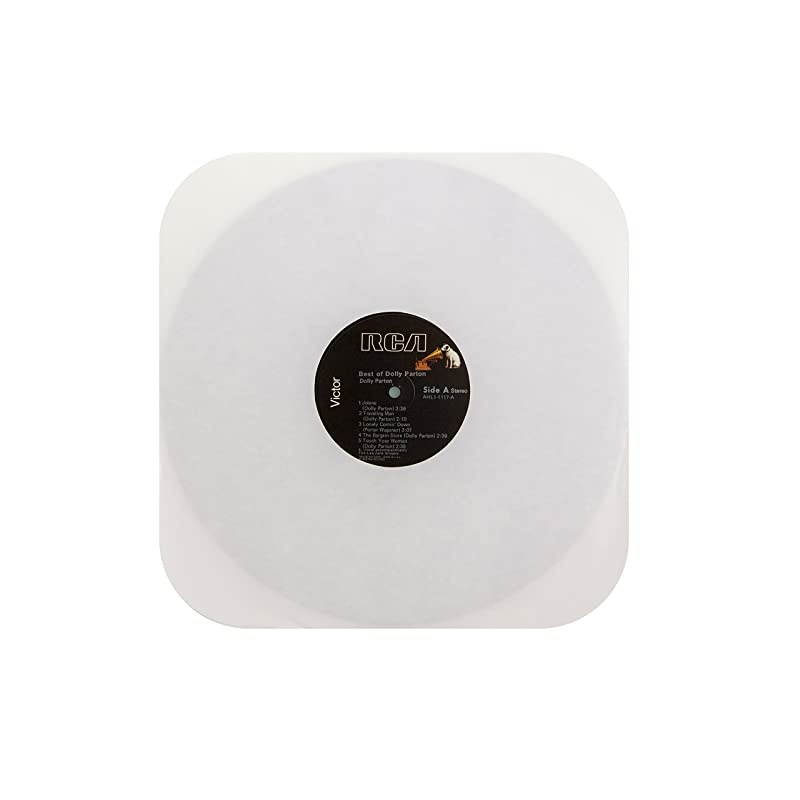 100 LP Vinyl Record Inner Sleeves Heavy Stock Ivory White Paper Rounded Corners Protective 33 RPM 12 Record Sleeves 80 GSM Covers Provide Your LP Collection with the Proper Protection