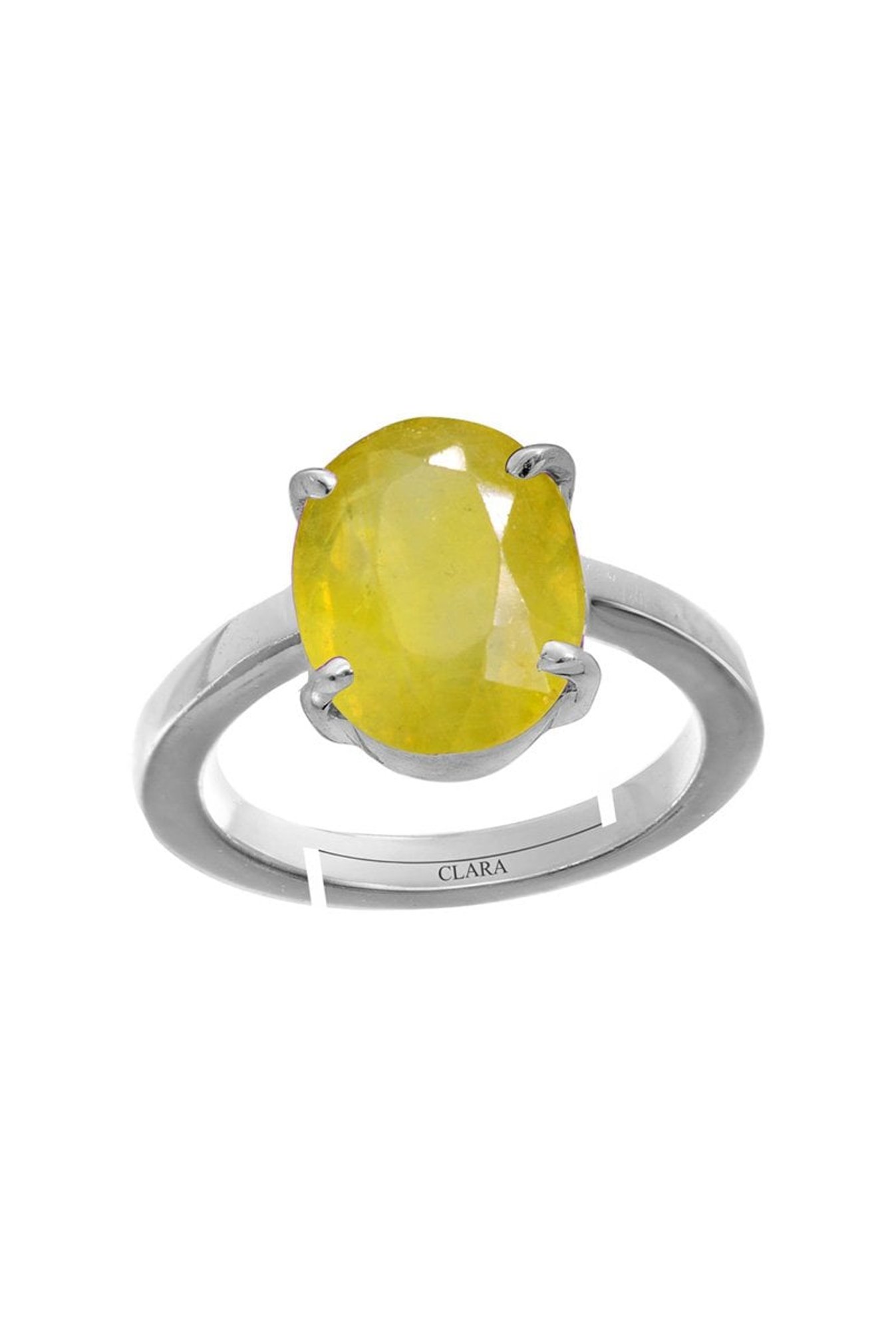 Clara Yellow Sapphire Pukhraj 6.5cts or 7.25ratti Ring