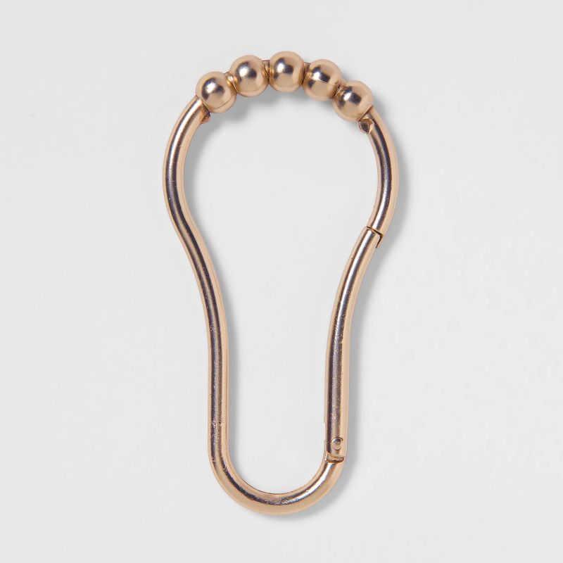 V Hook Shower Curtain Rings Brushed Nickel - Made By Design™