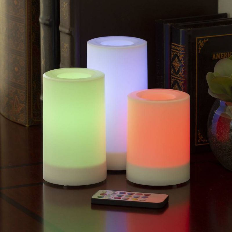 Outdoor Flameless LED Candle Color Changing with Remote - Sterno Home