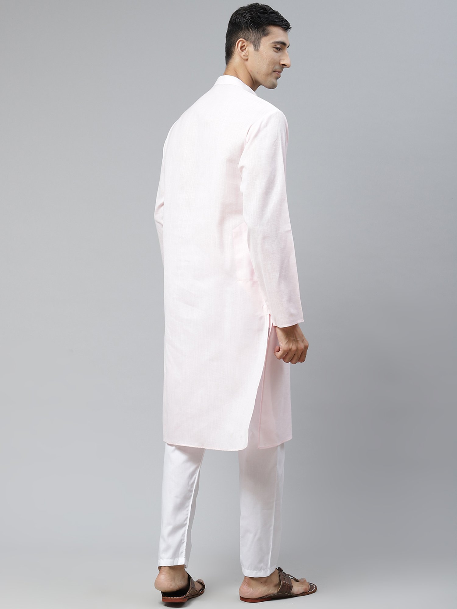 Vastramay White Cotton Straight Fit Embroidery Ethnic Suits