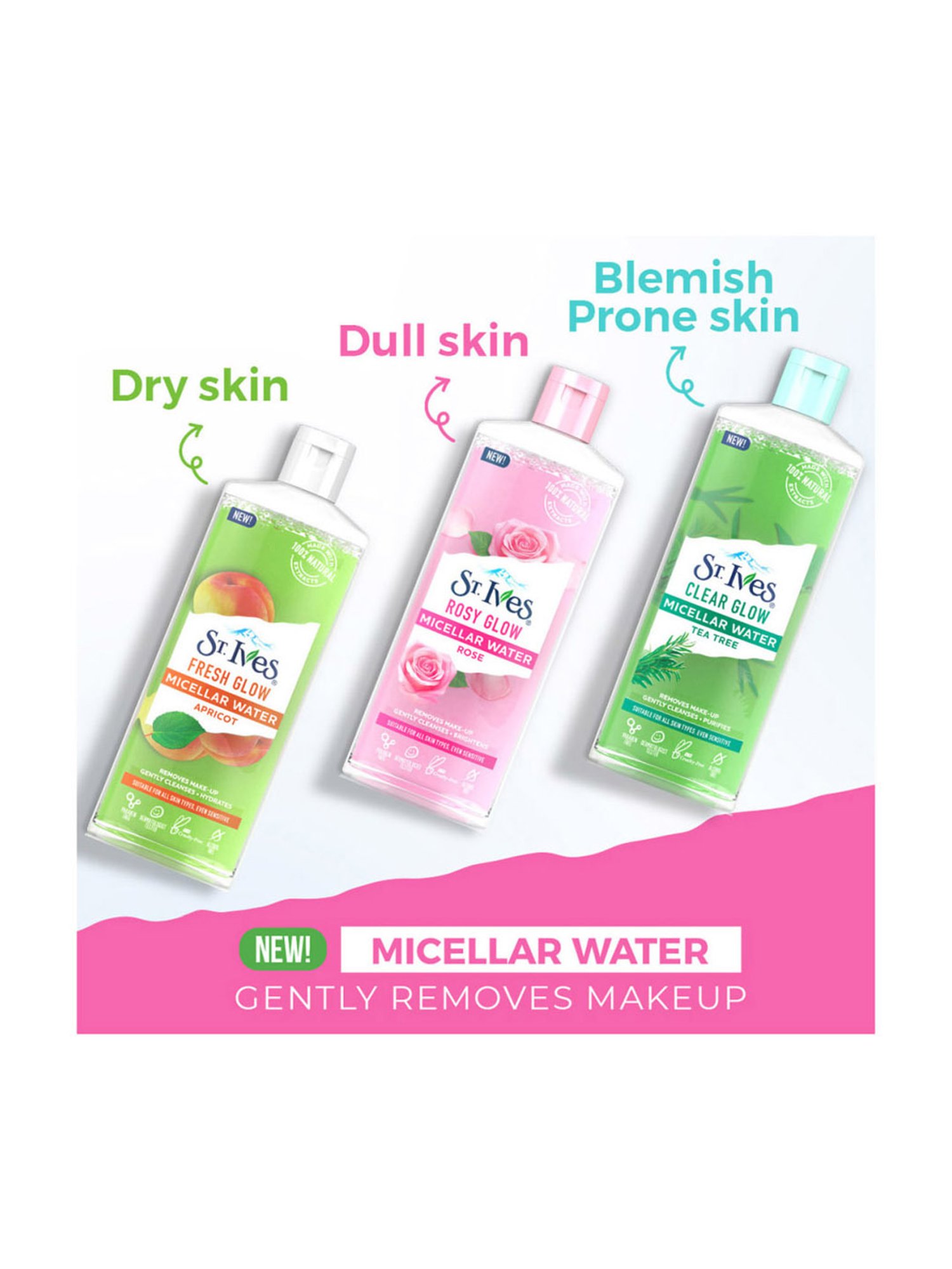 St. Ives Rosy Glow Micellar Water Rose - 400 ml