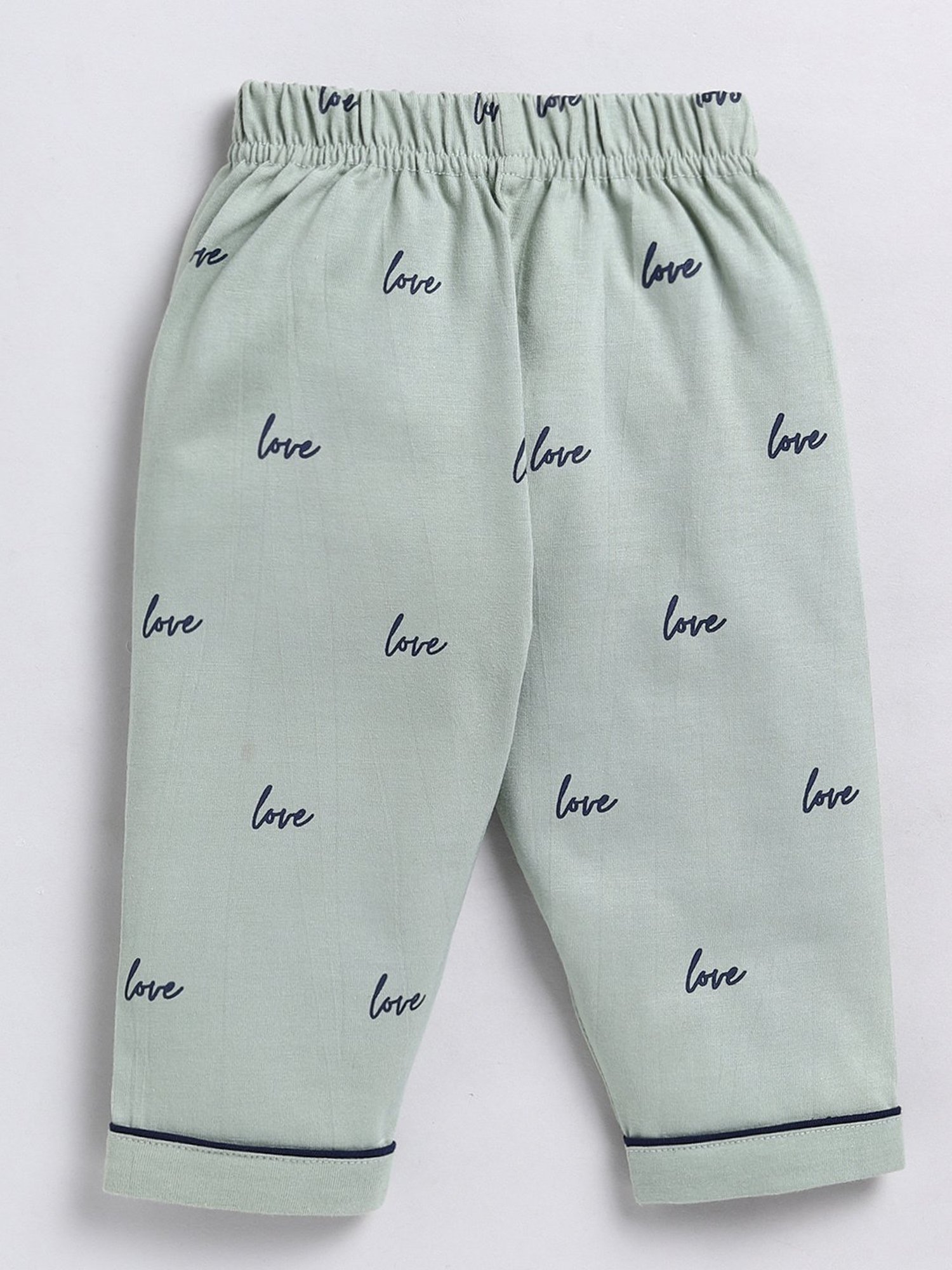 Clt.s Unisex Green Cotton Typography Co-ord Set