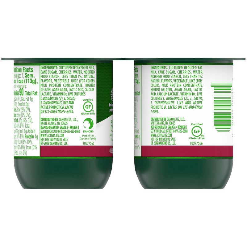 Dannon Activia Cherry Probiotic Yogurt - 4pk/4oz