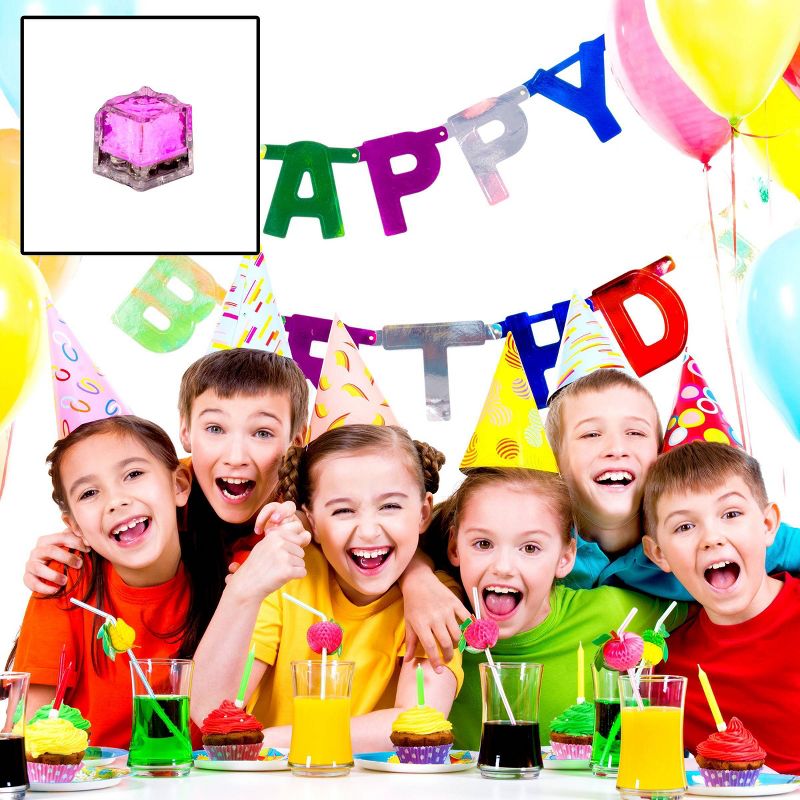 12pk LED Ice Cube Shape Lights