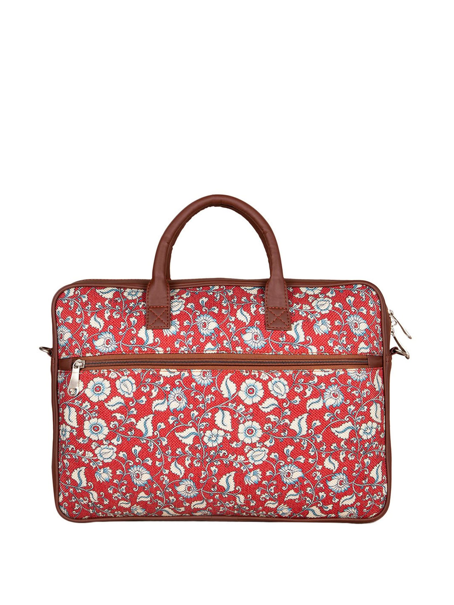 ZOUK Red Jute Large Messenger Bag