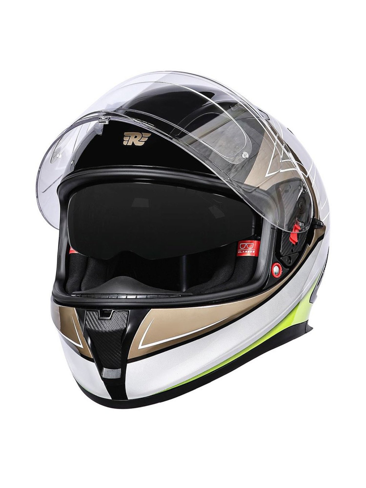 Royal Enfield SpeedX Full Face Golden Printed Helmet