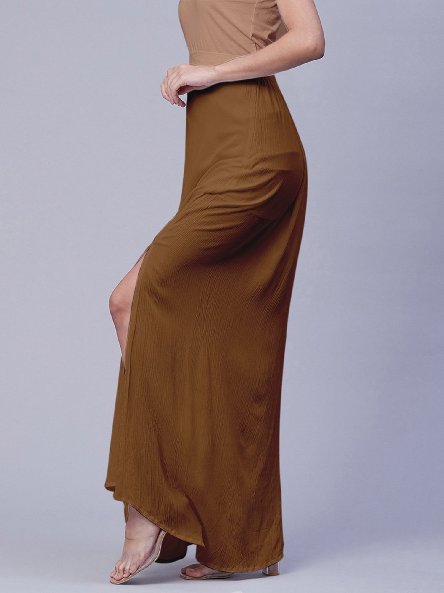 Moomaya Brown Maxi Skirt