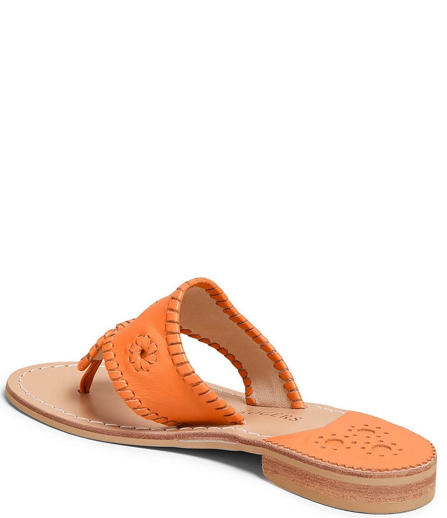 Jack Rogers Jacks Leather Flat Thong Sandals
