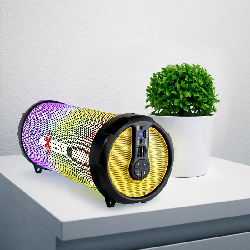 Axess LED Bluetooth Media Speaker in Yellow