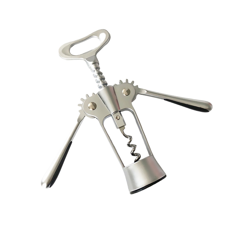 Stylish Wine Bottle Opener Beer Bottle Opening Tool Multifunctional Party Favor Gift Cap Opener (Silver)