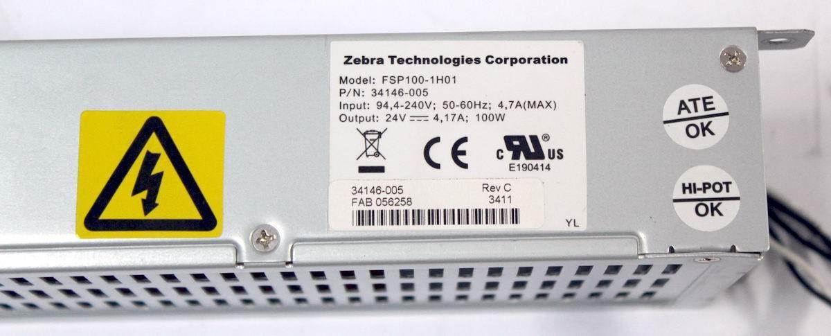 Zebra G29600M 34146 S4M Stripe Printer Internal Replacement 24V Power Supply