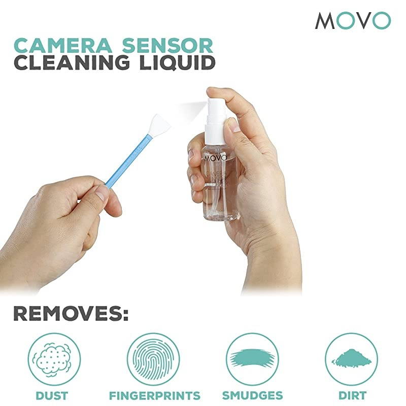 Deluxe Essentials DSLR Camera Cleaning Kit PRO with LED Loupe 10 APSC Swabs Sensor Cleaning Fluid Air Blower Lens Pen Soft Brush 2X Small and 2X Large Microfiber Cloth and Carrying Case