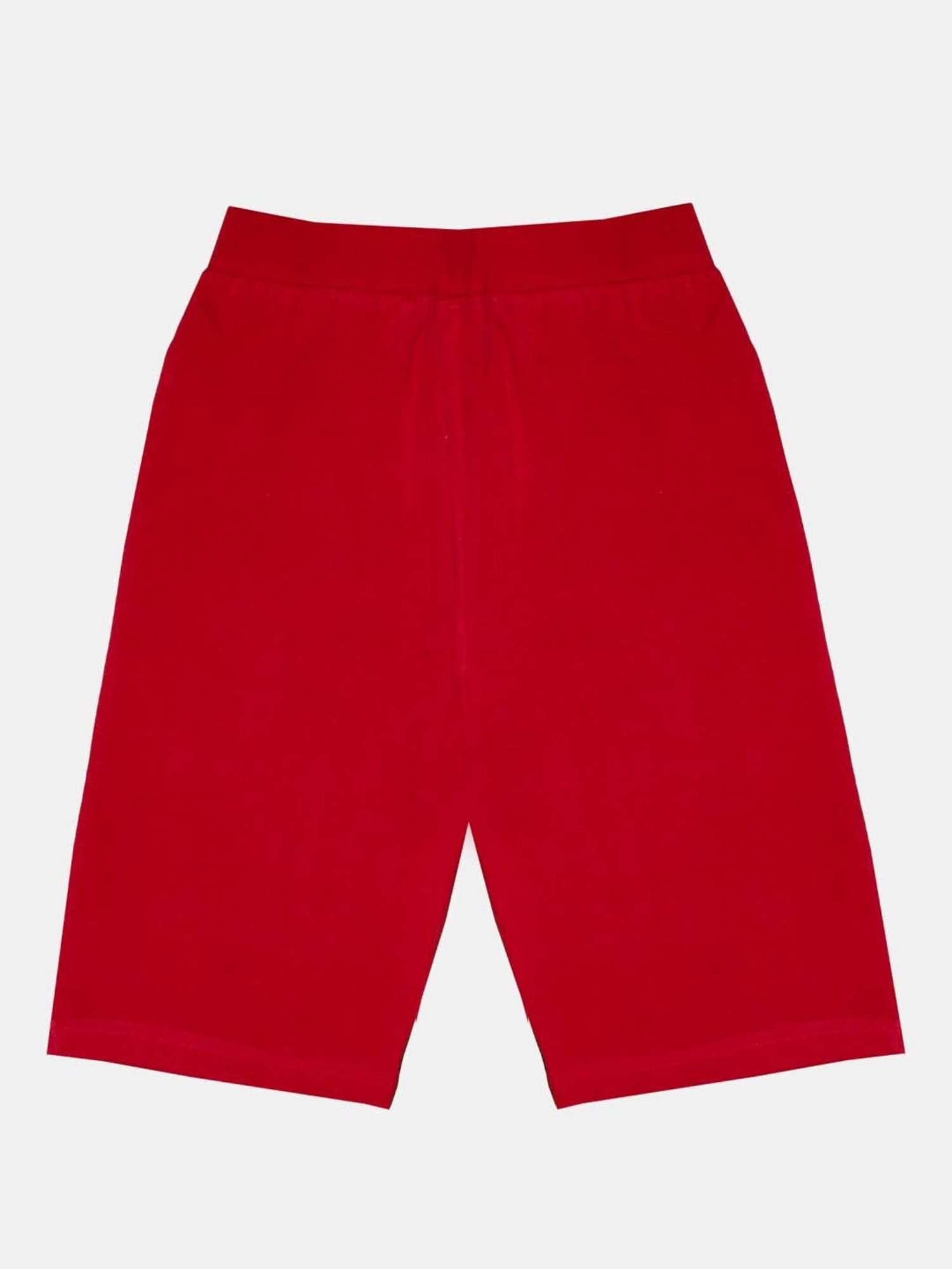 Kiddopanti Kids Maroon Logo Cycling Shorts