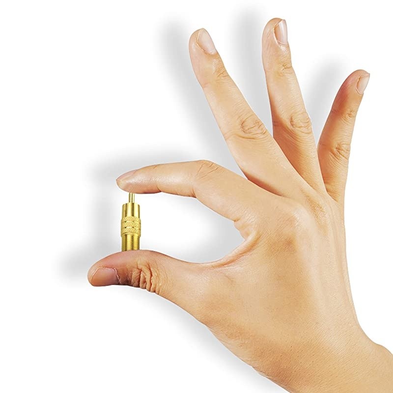 FType Female to RCA Male Coaxial Cable Audio Adapter Gold Plated Connector 2Pack