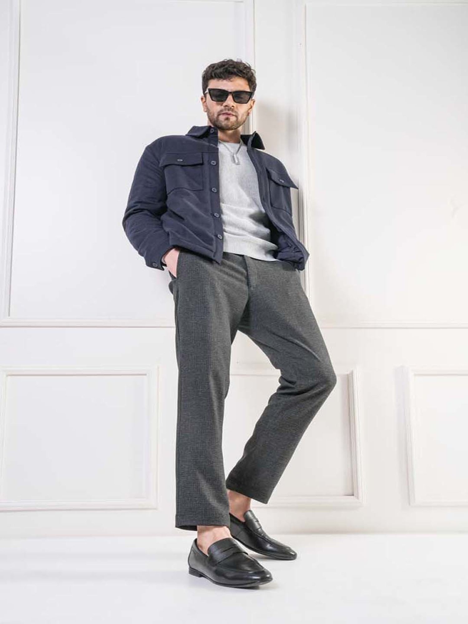 THOMAS CRICK Men's Black Formal Loafers