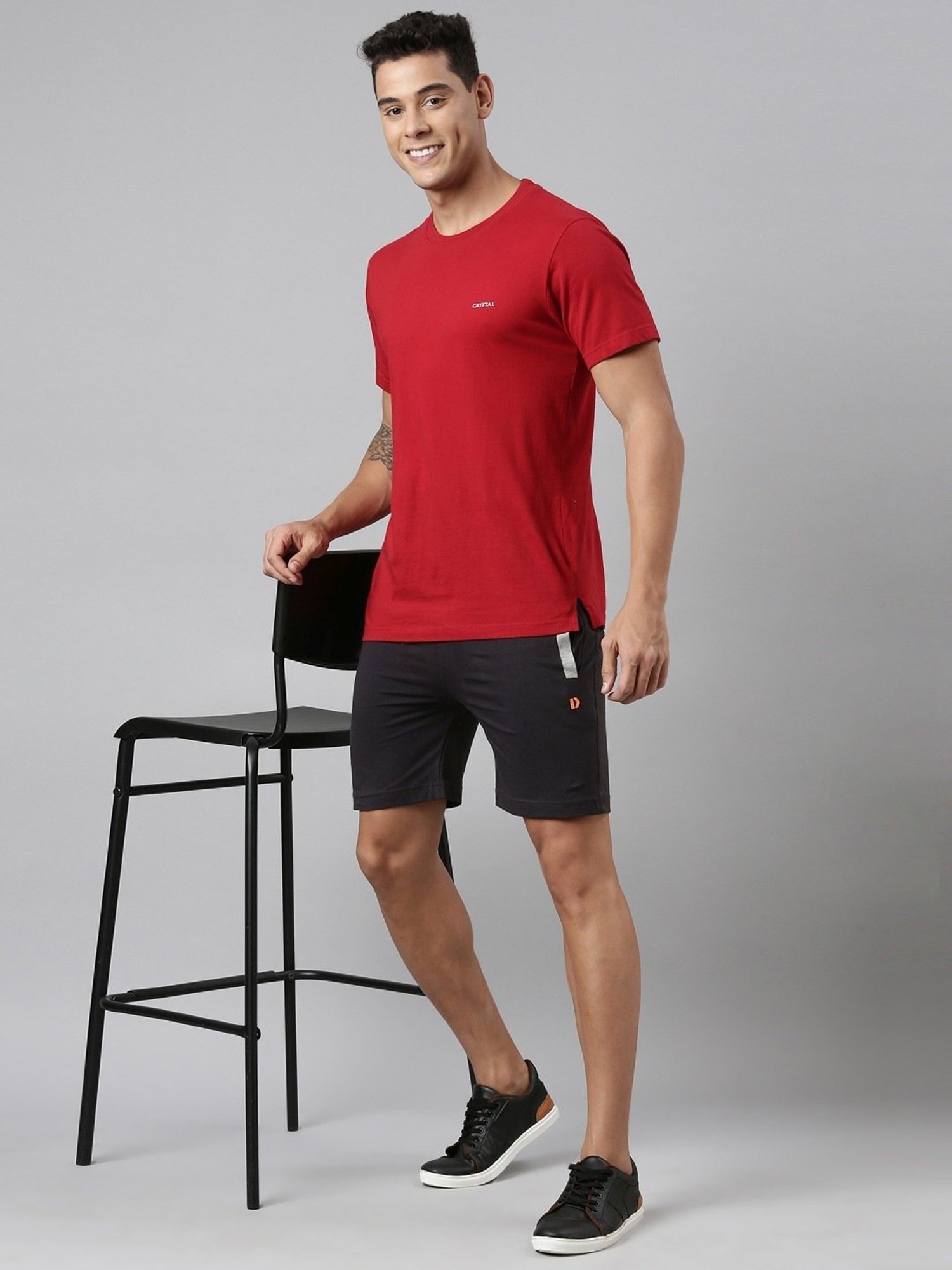 Dixcy Scott Maximus Grey Cotton Regular Fit Shorts