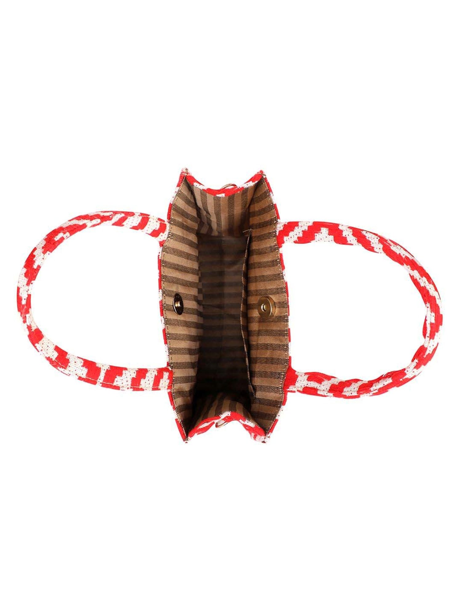 NR by Nidhi Rathi Red Textured Medium Handbag