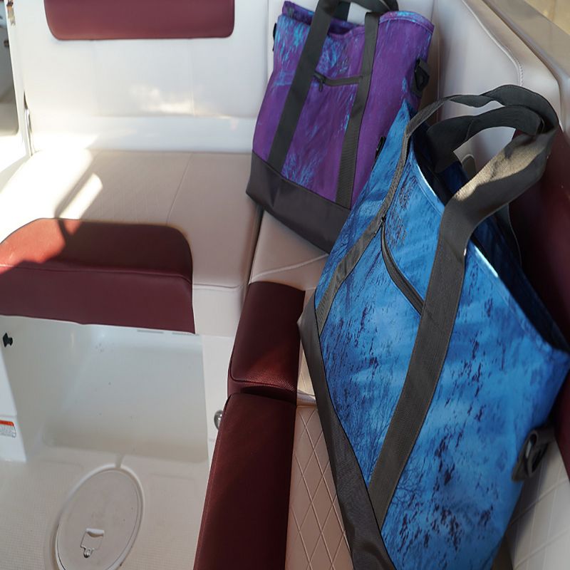 Insights Fishing Realtree Versatile Multi Use Spacious Carry-All Tote Beach Bag with Removable Shoulder Strap, Plum Crazy Purple