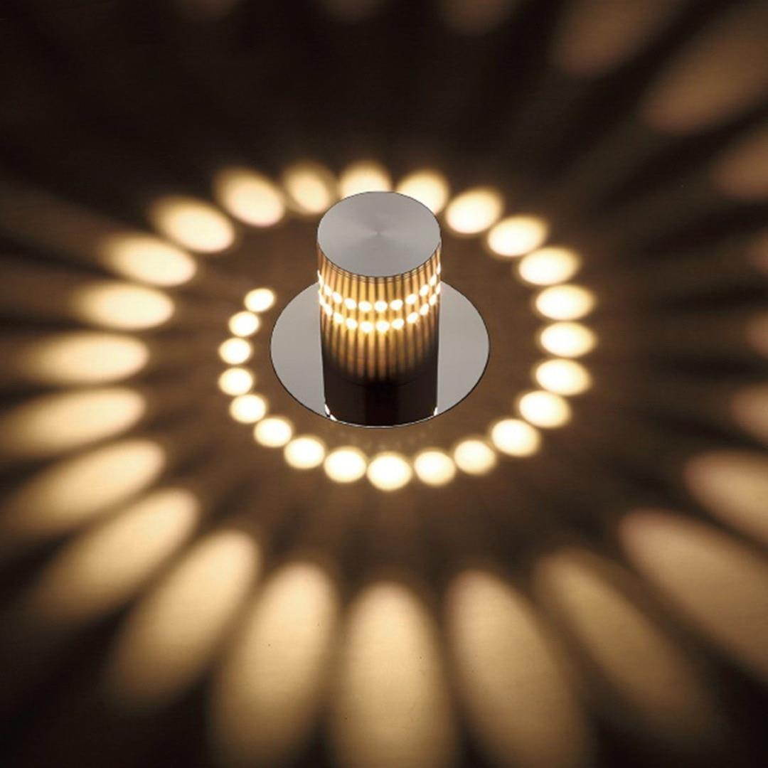 1pc 3W Creative Wall Lamps Indoor Modern LED Light Living Room Bedroom Lamp for Home Party Fixtures Lighting 3 Colors