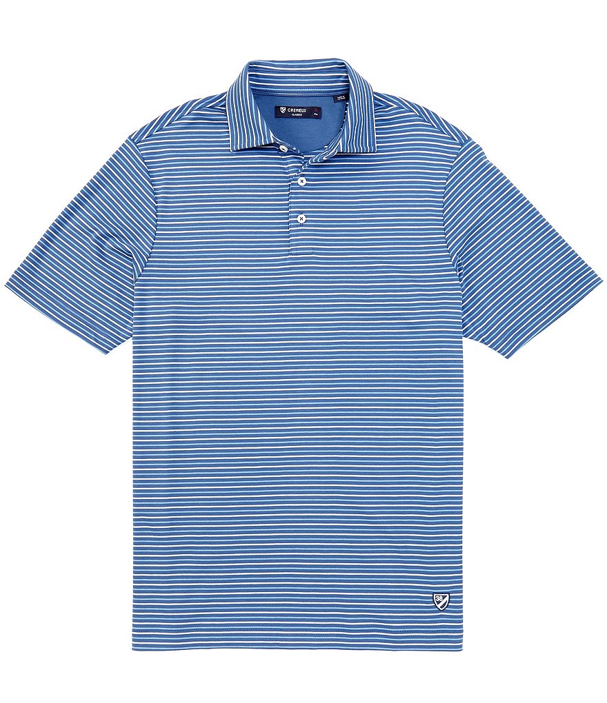 Cremieux Classic Fit Stripe Short-Sleeve Polo Shirt